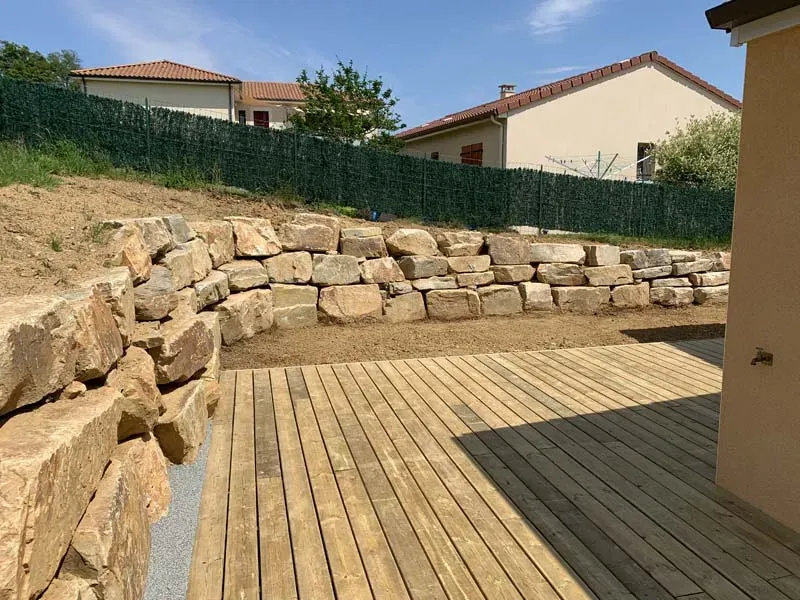 maçonnerie paysagère près de Deauville 